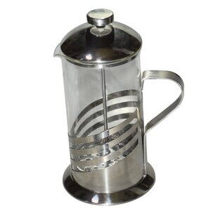 Brandani Italian Style Stainless Steel & Glass French Press Coffee Maker